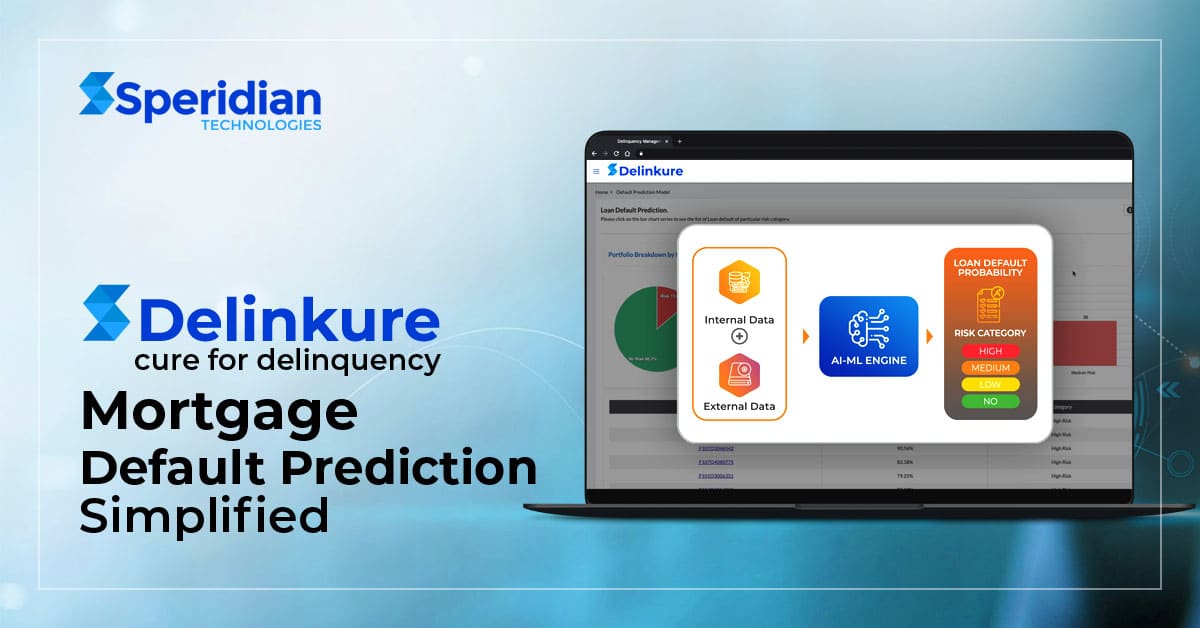 Speridian Technologies launches Delinkure, a next-gen, analytical solution for the mortgage sector.  Delinkure focuses on managing portfolio risk by predicting default and providing optimal resolution options.